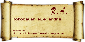 Rokobauer Alexandra névjegykártya