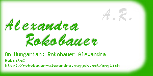 alexandra rokobauer business card